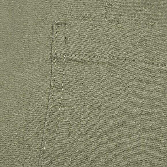 Hollywood Waist High-Rise Wide-Leg Patch Pocket Cropped Washed Aloe Jeans - Picture 4 of 6